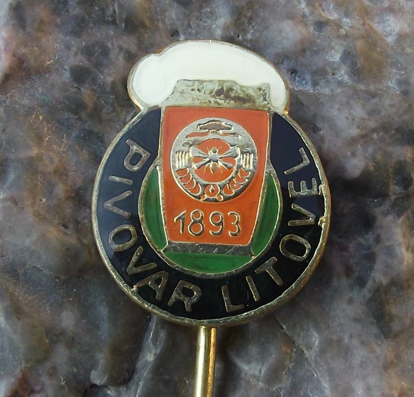 Antique Pivovar Litovel Czech Honey Bee Logo Brewery Beer Lager Pin Badge - Badgecrazy