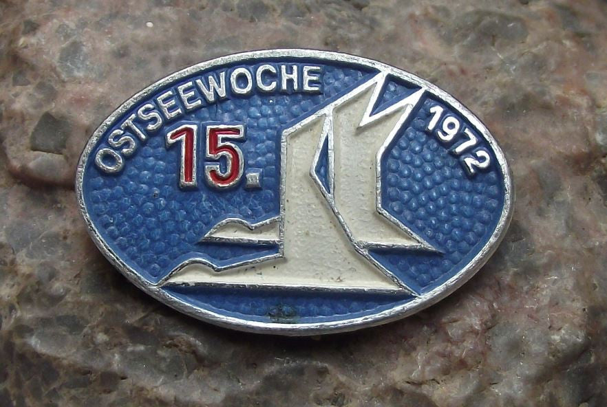 1972 Ostseewoche Baltic Week DDR East Germany International Festival Pin Badge - Badgecrazy
