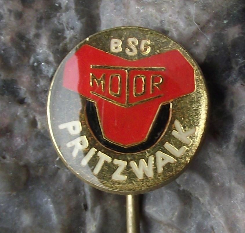 Vintage BSG Motor Pritzwalk East Germany DDR Football Sports Pin Badge - Badgecrazy