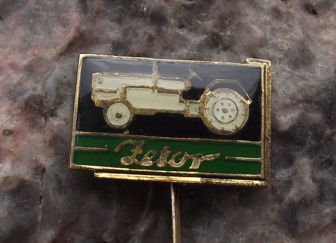 Antique Zetor Tractors Czech Agricultural Farming Machines Farm Black Pin Badge - Badgecrazy