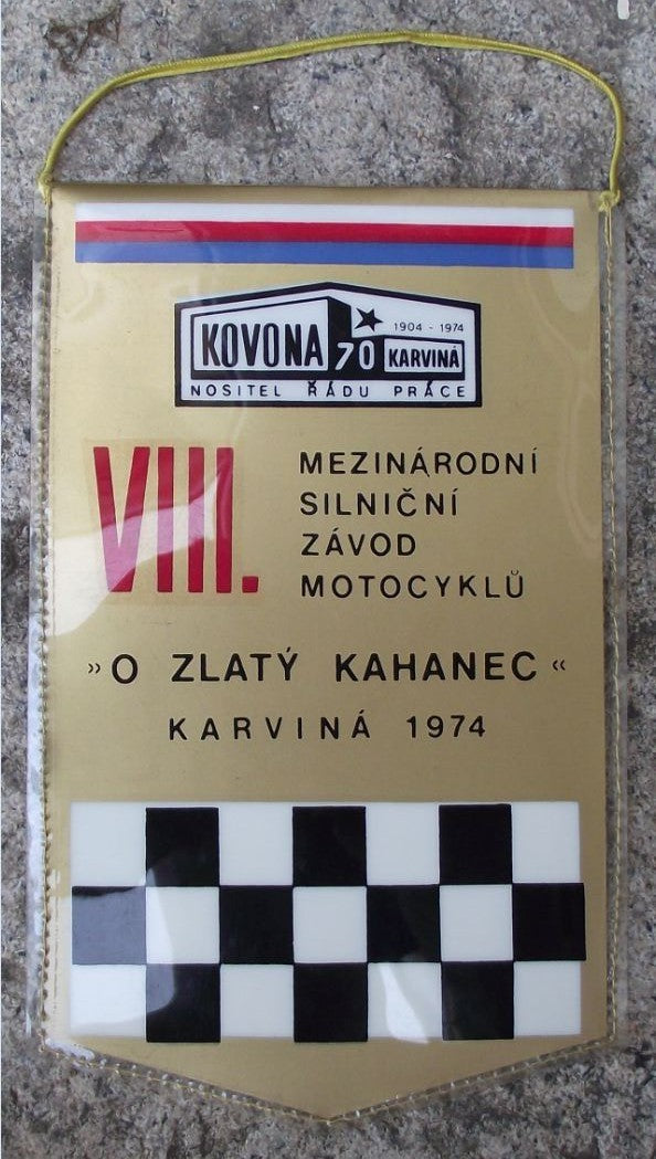 1974 Karvina 8th VIII International Motorbike Road Race for Golden Lantern Flag - Badgecrazy