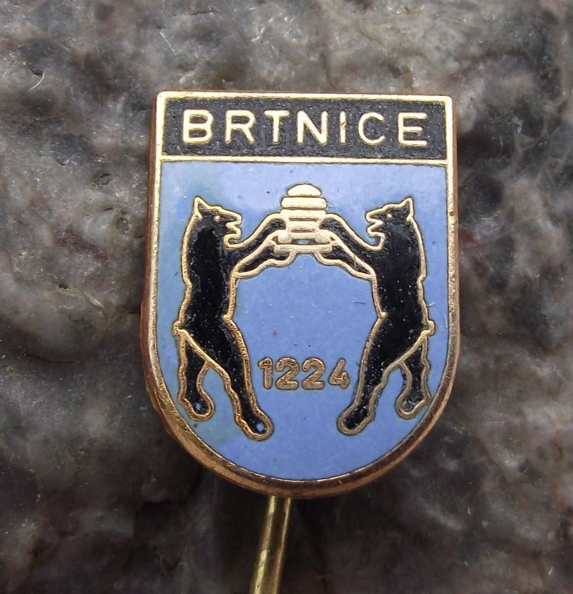 Antique Brtnice Czechoslovakia Official Coat of Arms Heraldic Crest Pin Badge - Badgecrazy