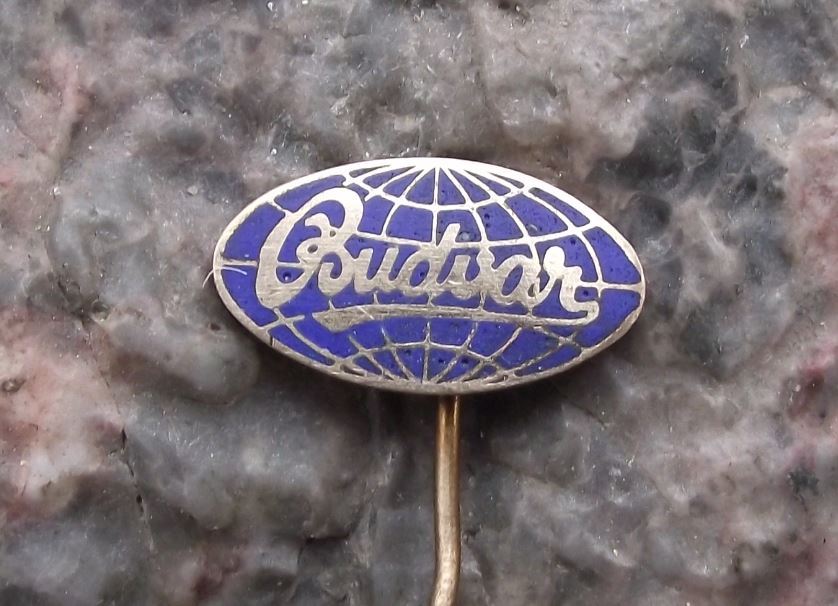 Antique Budvar Original Czech Budweiser Brewery Lager Beer Pin Badge Blue - Badgecrazy