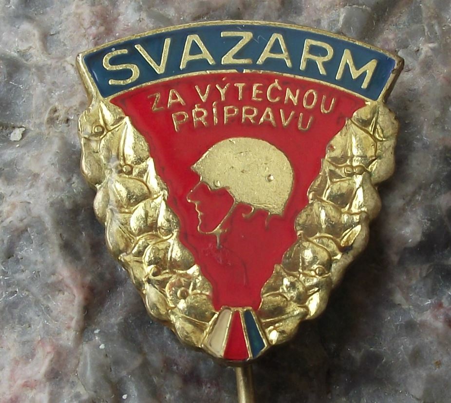 Vintage Svazarm Excellent Preparation Military Army Reserves Award Pin Badge - Badgecrazy