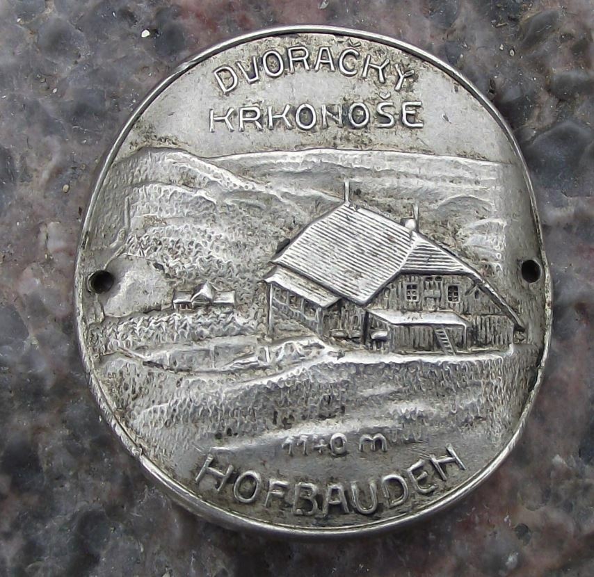 Dvoracky Krkonose Mountains 1140m Hofbauden Ski Lodge Stick Shield Stocknagel - Badgecrazy