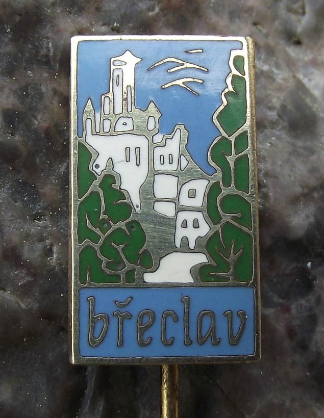 Vintage Breclav Czech Castle City Tourist Gothic Tower Souvenier Pin Badge - Badgecrazy