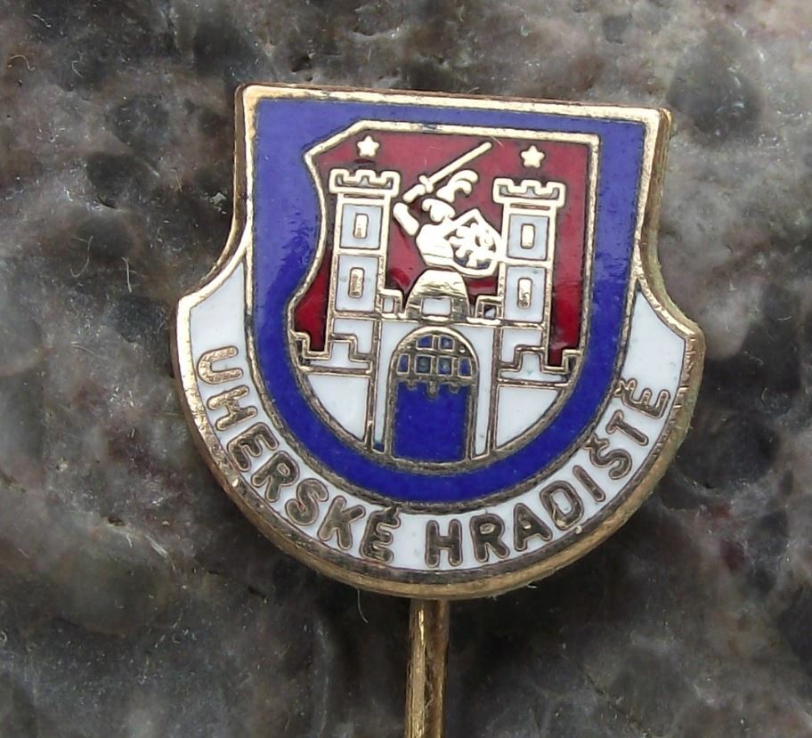 Uherske Hradiste Heraldic Crest Czech Republiic Coat of Arms Shield Pin Badge - Badgecrazy