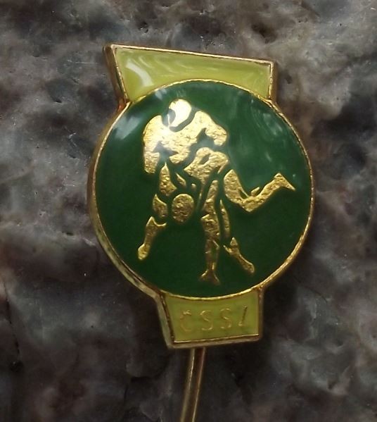 Czechoslovakia Wrestling Federation Fighting Association FILA Members Pin Badge - Badgecrazy
