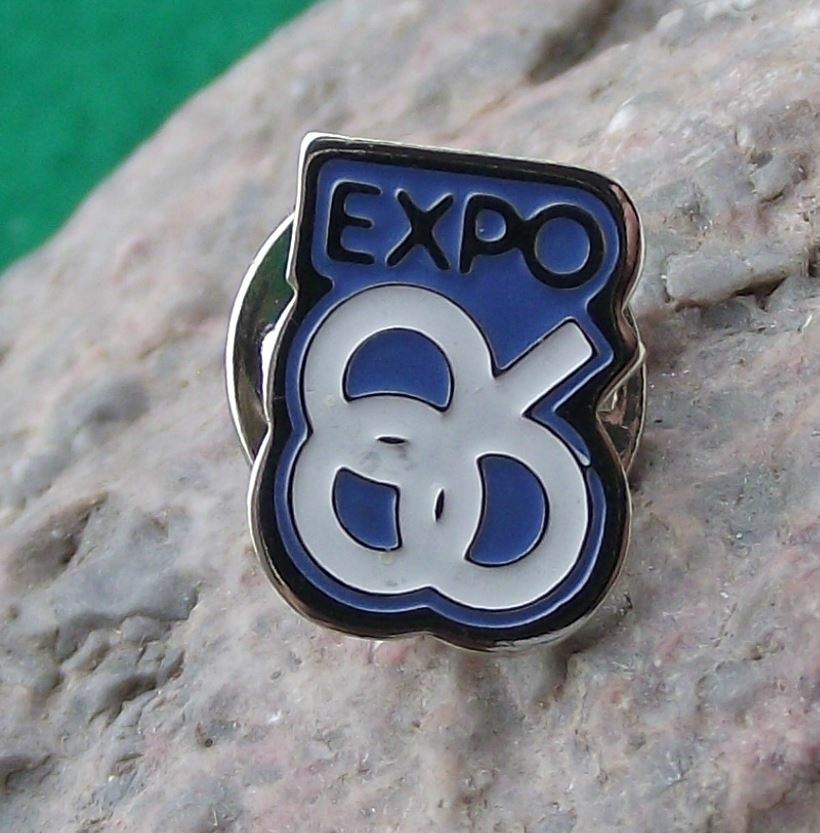 1986 Canada EXPO 86 World Exposition Vancouver Worlds Fair Logo Pin Badge - Badgecrazy