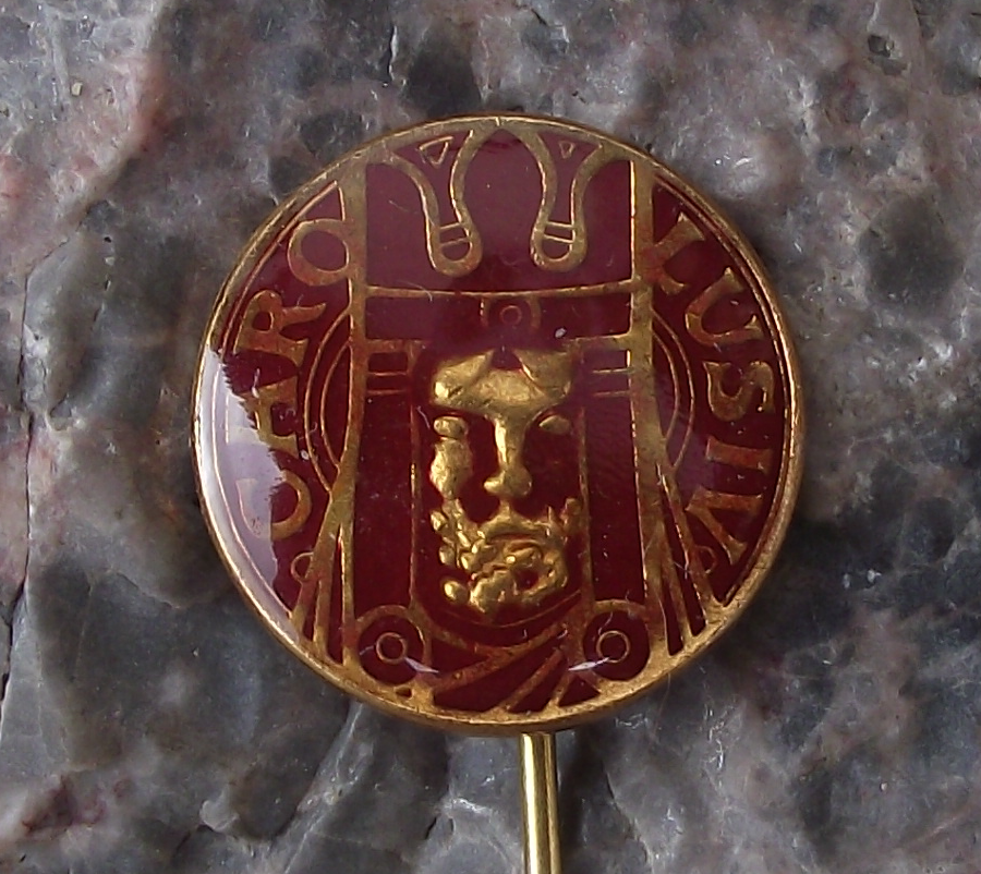 Vintage Charles IV 4th Holy Roman Emporer Carolus Czech King Karel Pin Badge - Badgecrazy