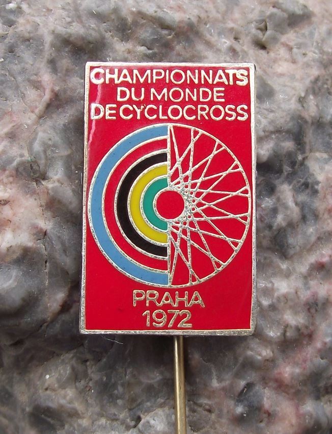 1972 UCI Cyclocross World Championships Prague Bike Czech Bicycle Race Pin Badge - Badgecrazy