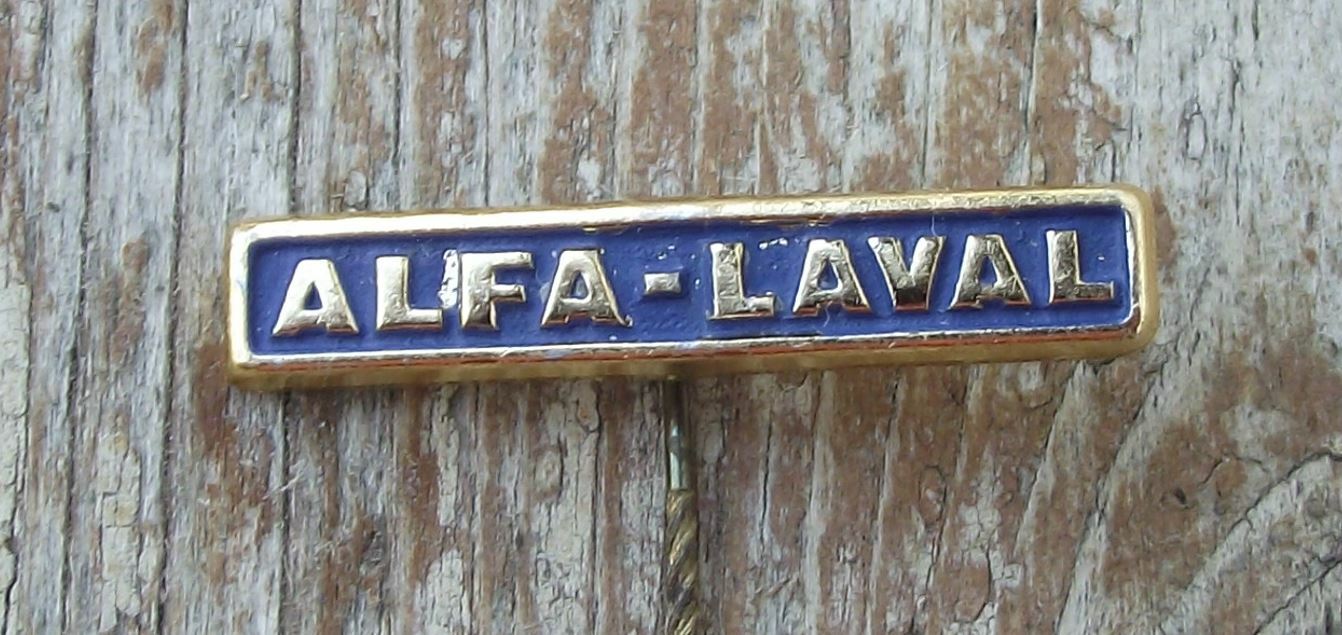 Vintage Alfa Laval Sweden Heavy Equipment Pump Valves Engineering Pin Badge - Badgecrazy