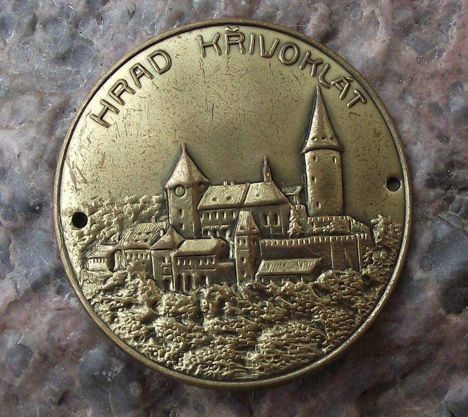 Antique Hrad Krivoklat Castle Vintage Metal Climbers Walking Stick Stocknagel - Badgecrazy