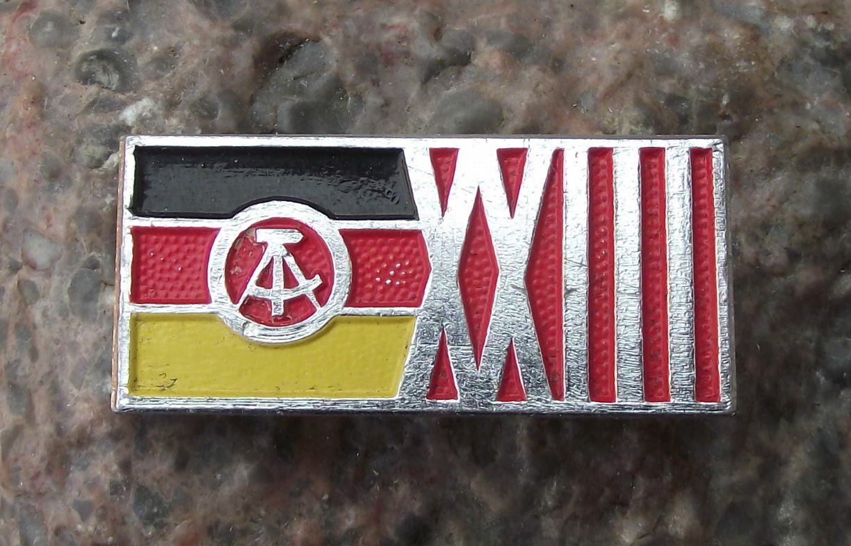 1972 East Germany DDR GDR 23rd Anniversary German GDR Commemorative Pin Badge - Badgecrazy