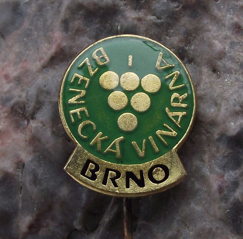 Antique Bzenecka Vinarna Vineyard Wine Cellar Czech Restaurant Tavern Pin Badge - Badgecrazy