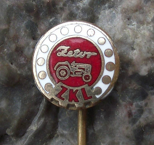 Vintage Zetor Farm Tractors ZKL Ball Bearing Czech Farming Agriculture Pin Badge