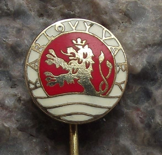 Vintage Karlovy Vary Karslbad Carlsbad Spa Heraldic Crest Coat of Arms Pin Badge - Badgecrazy