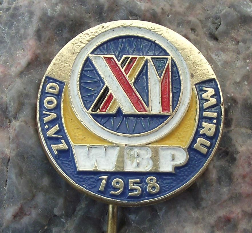 1958 WBP 11th International Bicycle Bike Road Race Prague Tour Cycling Pin Badge - Badgecrazy