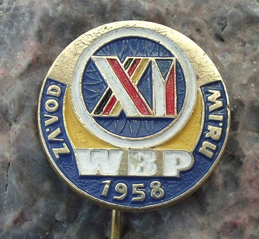 1958 WBP 11th International Bicycle Bike Road Race Prague Tour Cycling Pin Badge - Badgecrazy