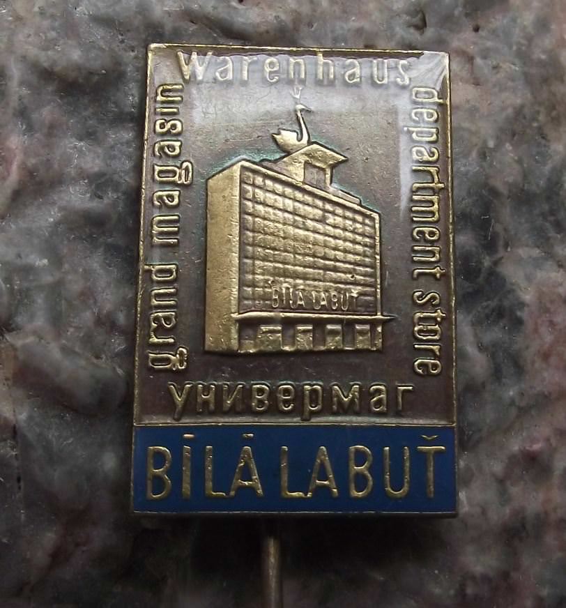 Bila Labut White Swan Communist Czechoslovakia Department Store Shop Pin Badge - Badgecrazy