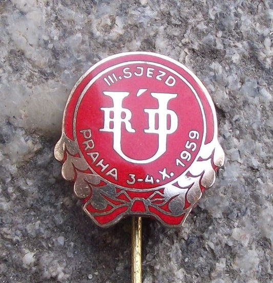 1959 URD Trade Union International National Workers Party Conference Pin Badge - Badgecrazy