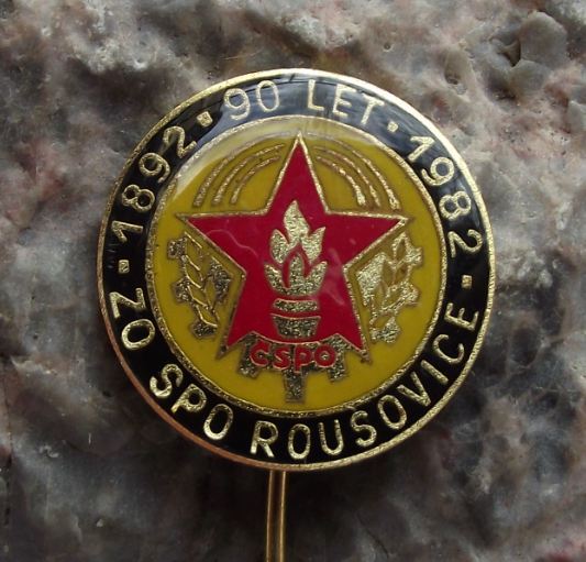 1982 CSPO Czechoslovakia Fire Service 90th Anniversary Rousovice Pin Badge - Badgecrazy