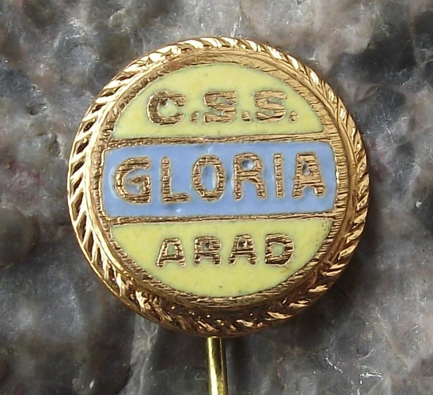 Vintage CSS CS Gloria Arad Romania Soccer Football Club Shield Pin Badge - Badgecrazy