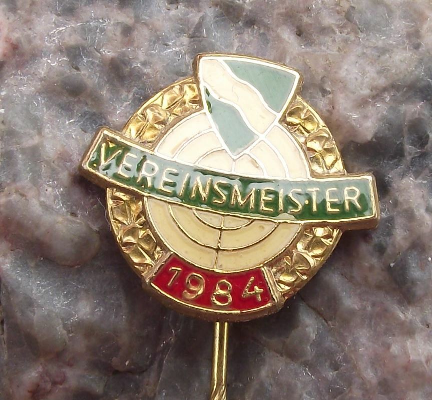 1984 Rheinland Shooting German Defence Association Club Champion Pin Badge - Badgecrazy
