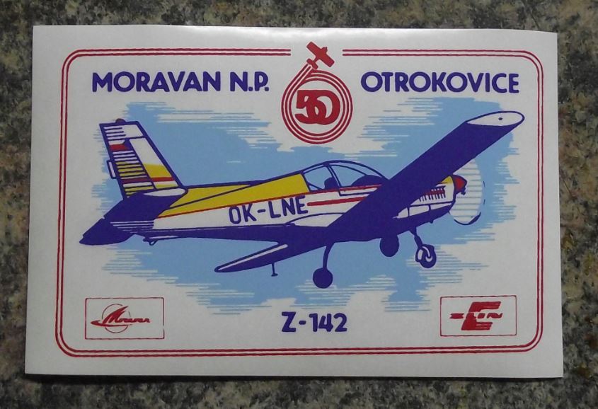 Moravan Zlin Z 142 Z-142 Training Private Light Trainer Aircraft Decal Sticker - Badgecrazy