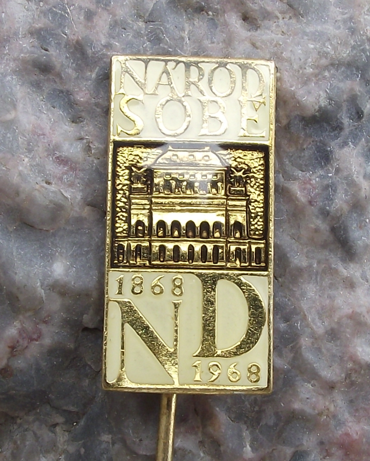 1968 Czech National Theatre Theater Prague Narodni Divadlo Pin Badge - Badgecrazy