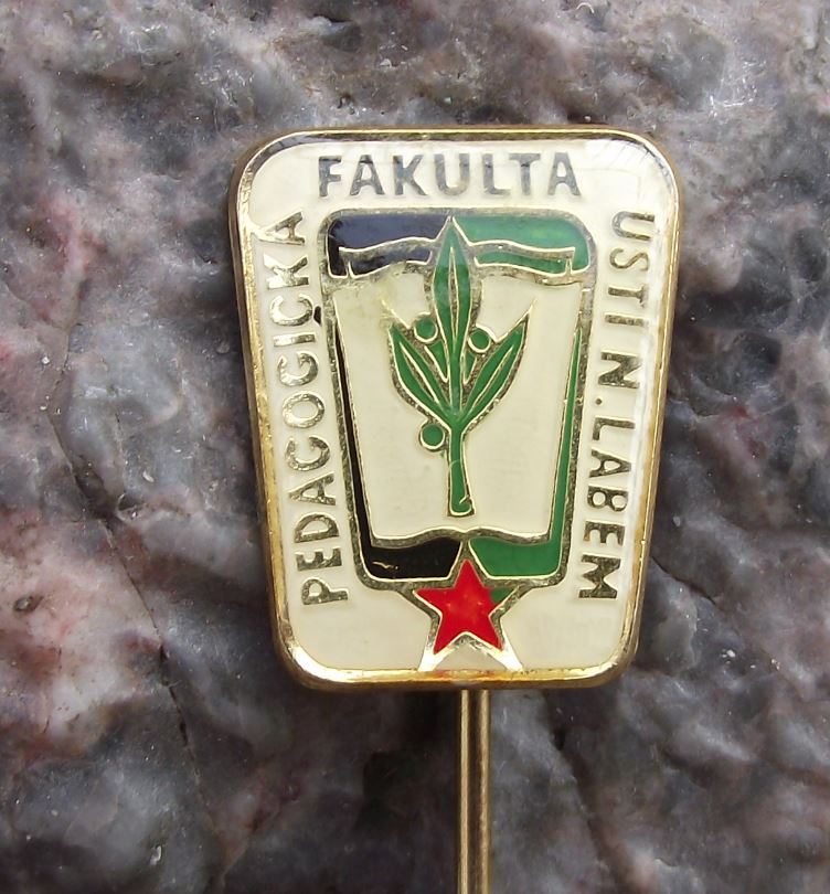 Antique University of Usti nad Labem Pedagogy Teaching Teacher Faculty Pin Badge - Badgecrazy