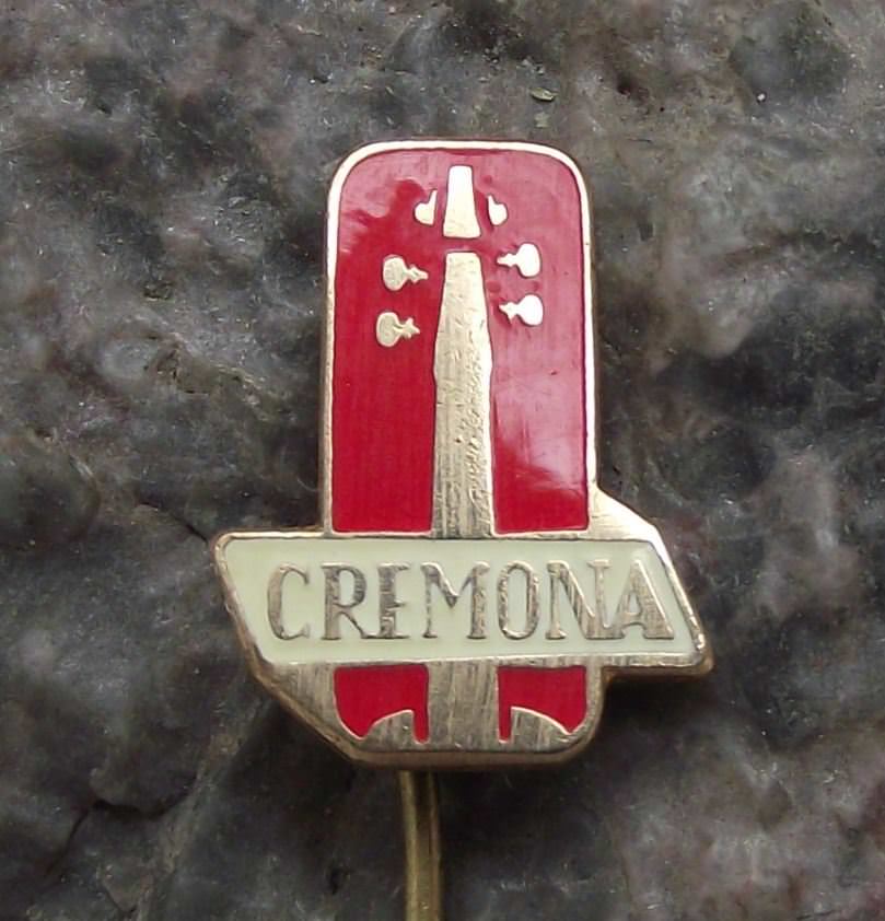 Antique Cremona Violins Musical Instruments Violin Advertising Pin Badge - Badgecrazy