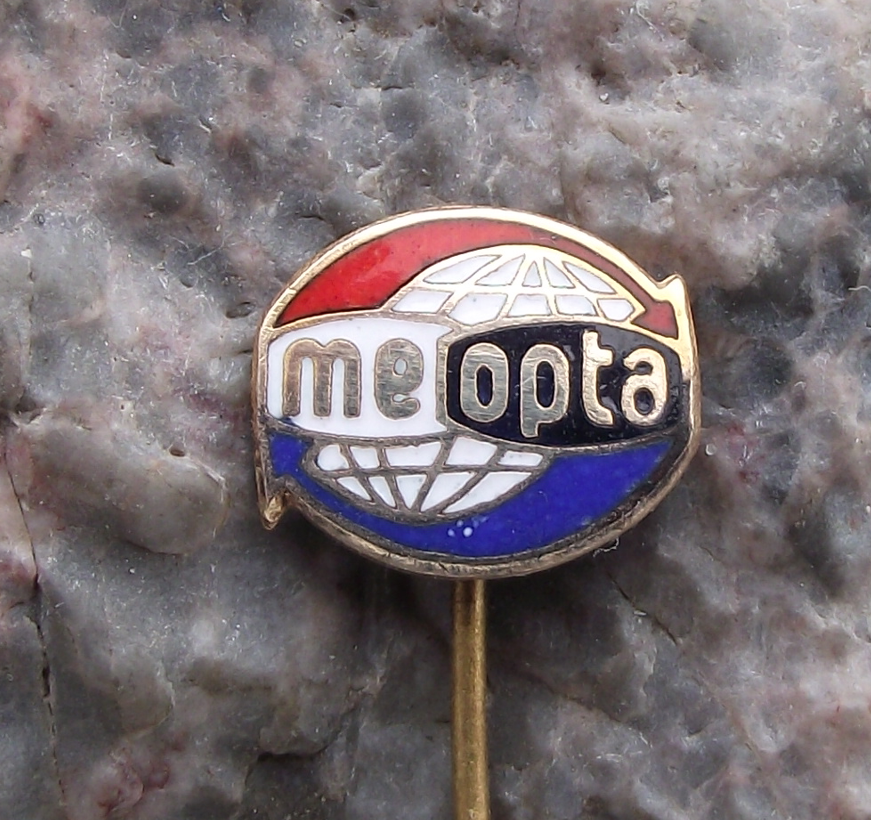 Vintage Meopta Red Blue Arrow Logo Photographic Camera Optical Firm Pin Badge - Badgecrazy