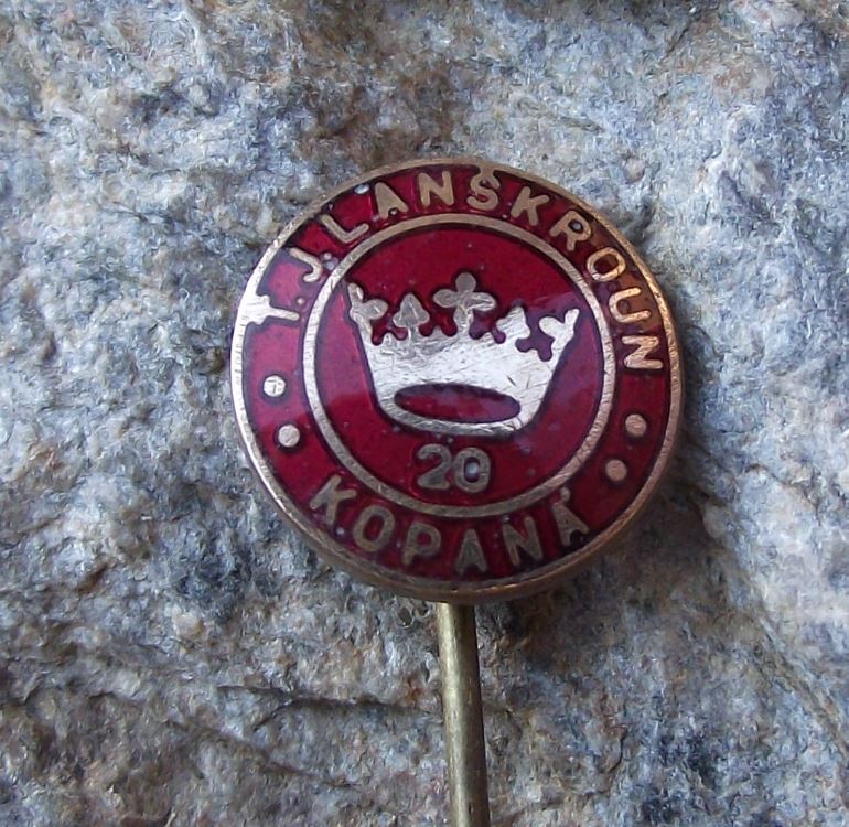 1965 TJ Lanskroun Prague Football Soccer Club Czech Supporters Pin Badge - Badgecrazy