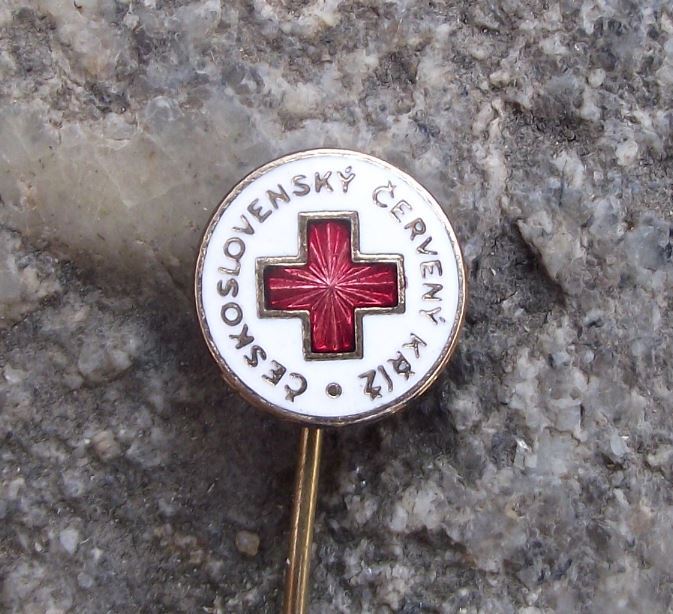 Antique Red Cross Association of Czechoslovakia Members Uniform Pin Badge - Badgecrazy