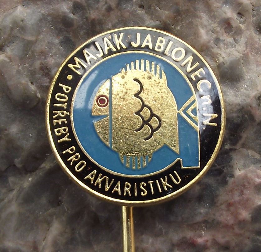 Antique Aquarium Tropical Fish Supplies Czechoslovakia Jablonec Pin Badge - Badgecrazy