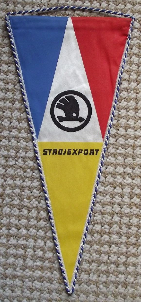 Skoda Cars Strojexport Diesel Machines & Engineering Division Czech Pennant Flag - Badgecrazy