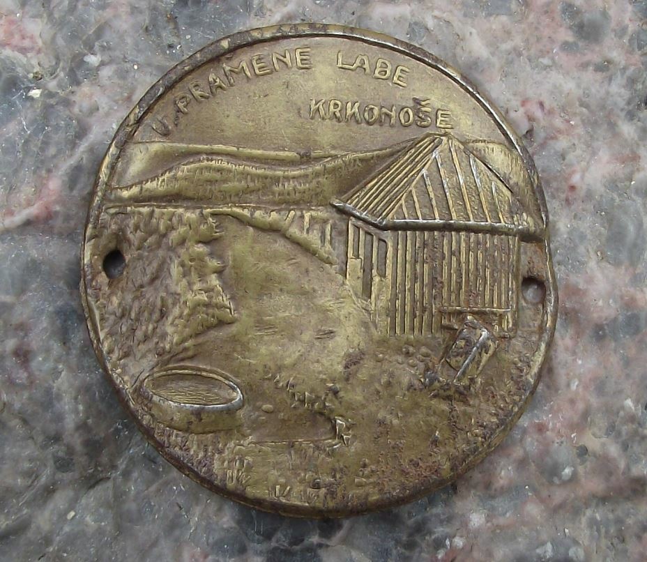 River Labe Source Krkonose Mountains Walking Lodge Stick Shield Stocknagel - Badgecrazy