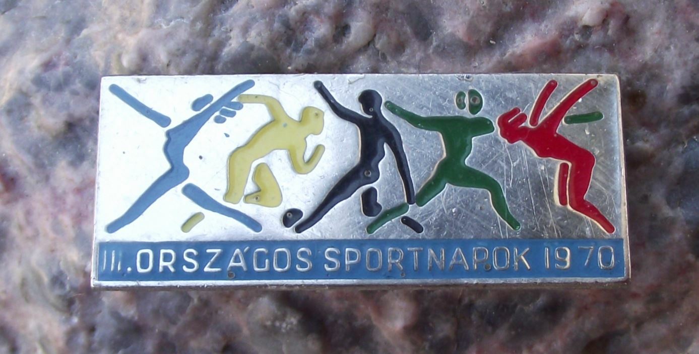 1970 Hungary 3rd III National Sports Day Hungarian Organised Exercise Pin Badge - Badgecrazy