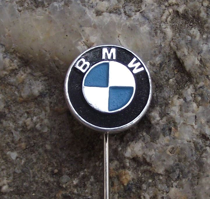 Vintage BMW German Automobile Series Motors Logo Car Advertising Pin Badge - Badgecrazy