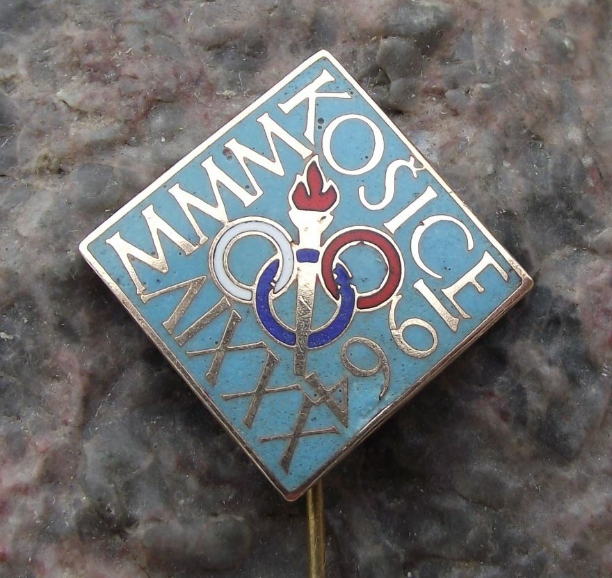 1964 Slovakia International Marathon Running Race MMM Kosice Athletics Pin Badge - Badgecrazy