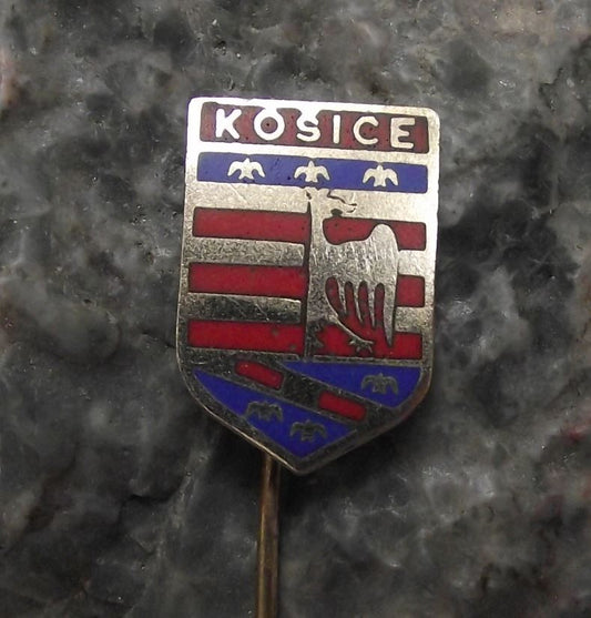 Antique Kosice Czech City Coat of Arms Heraldic Crest Eagle Shield Pin Badge - Badgecrazy