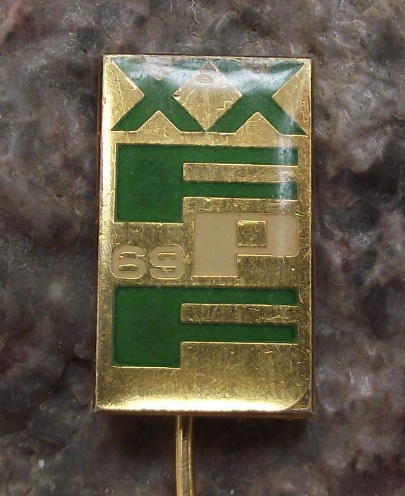 1969 FFP Czech Filmovy Exhibition 20th Communist Workers Film Festival Pin Badge - Badgecrazy