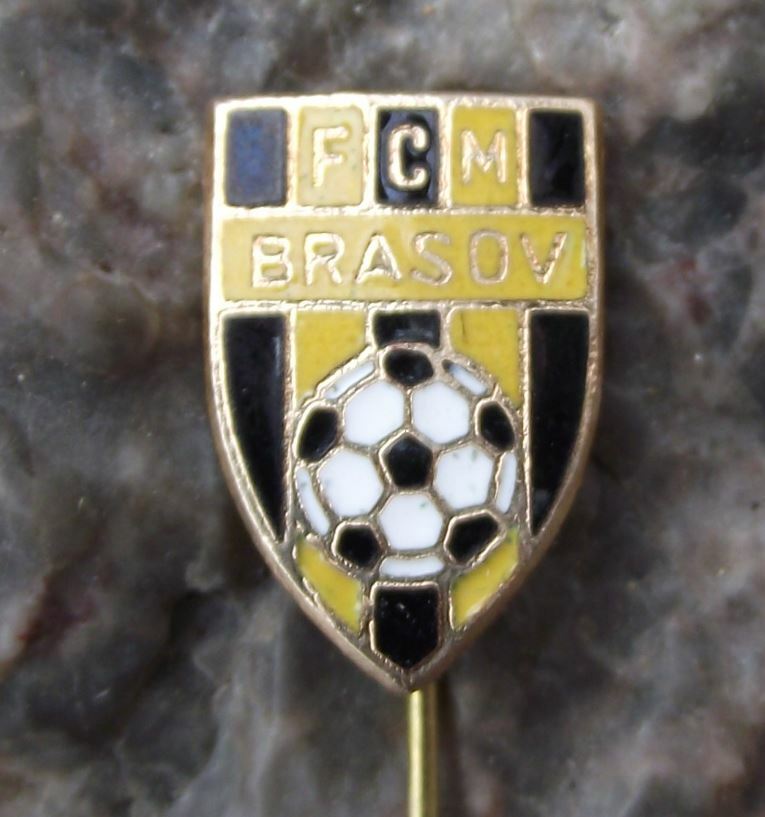 Vintage FCM SR Brasov Romania Soccer Football Club Shield Crest Pin Badge - Badgecrazy