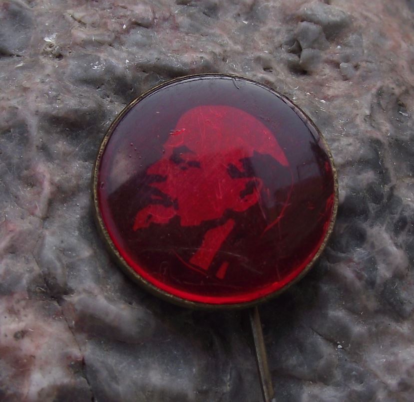 Antique Balding Plutocrat Lenin Soviet Russian Leader Communist Round Pin Badge - Badgecrazy