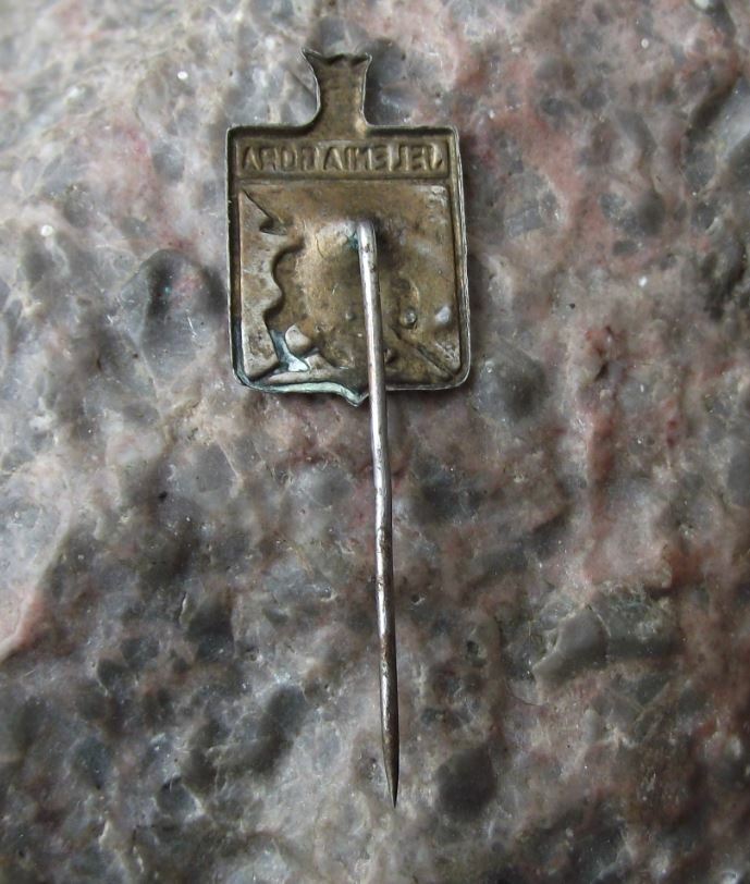 Vintage Jelenia Gora Poland Deer Polish Coat of Arms Heraldic Crest Pin Badge - Badgecrazy