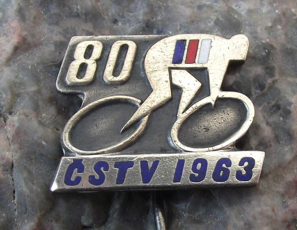 1963 Czech Cycle Cycling Association Bicycle Club 80th Anniversary Pin Badge - Badgecrazy