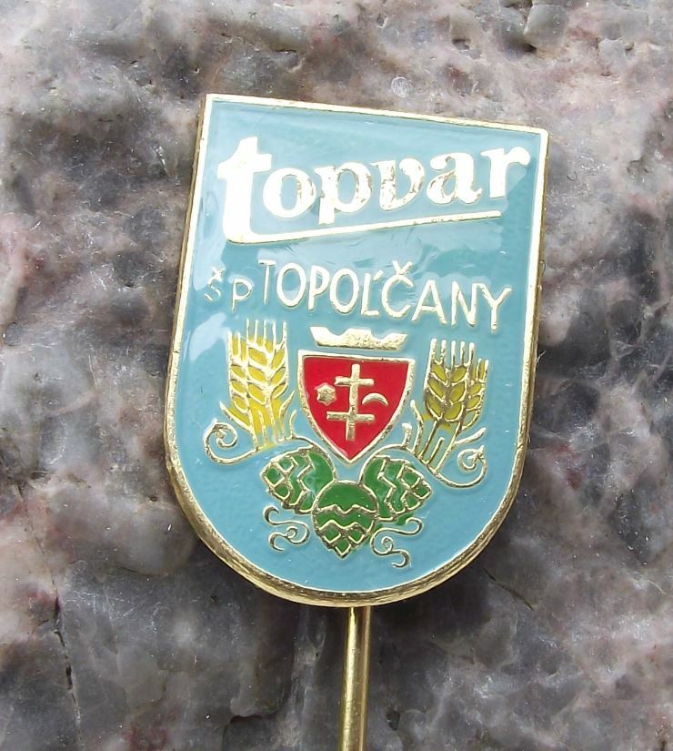 Topvar Pivovary Topolcany Czechoslovakia Lager Beer Brewery Logo Pin Badge - Badgecrazy
