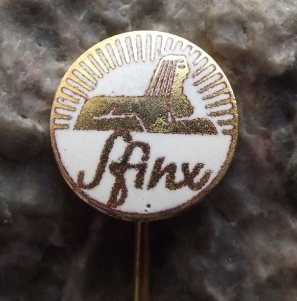 Antique Egyptian Sphinx Sfinx Half Lion & Half Large Breasted Woman Pin Badge - Badgecrazy