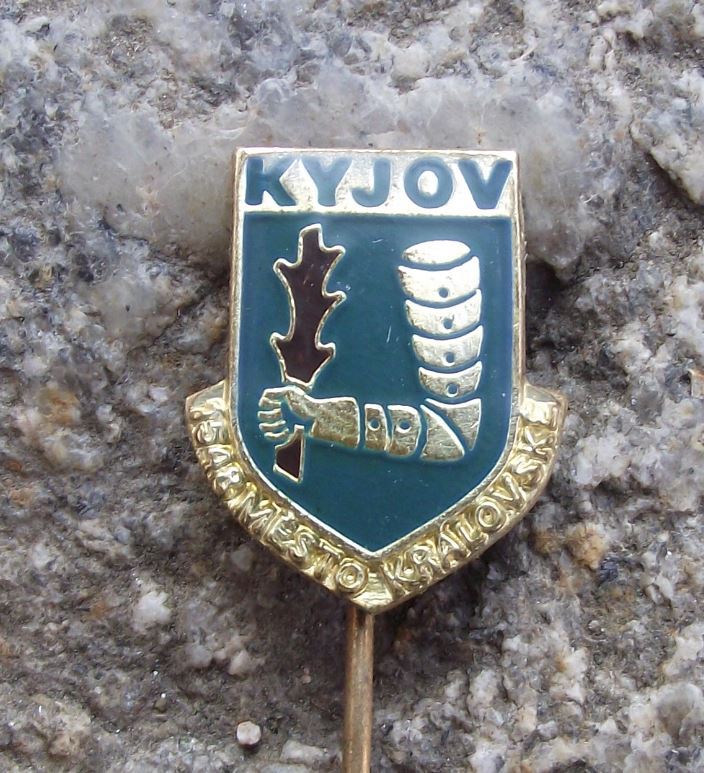 Antique Kyjov Gaya South Moravia Heraldic Crest Czech Coat of Arms Pin Badge - Badgecrazy